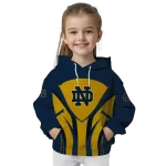 notre dame fighting irish concentric lines navy black hoodie best selling