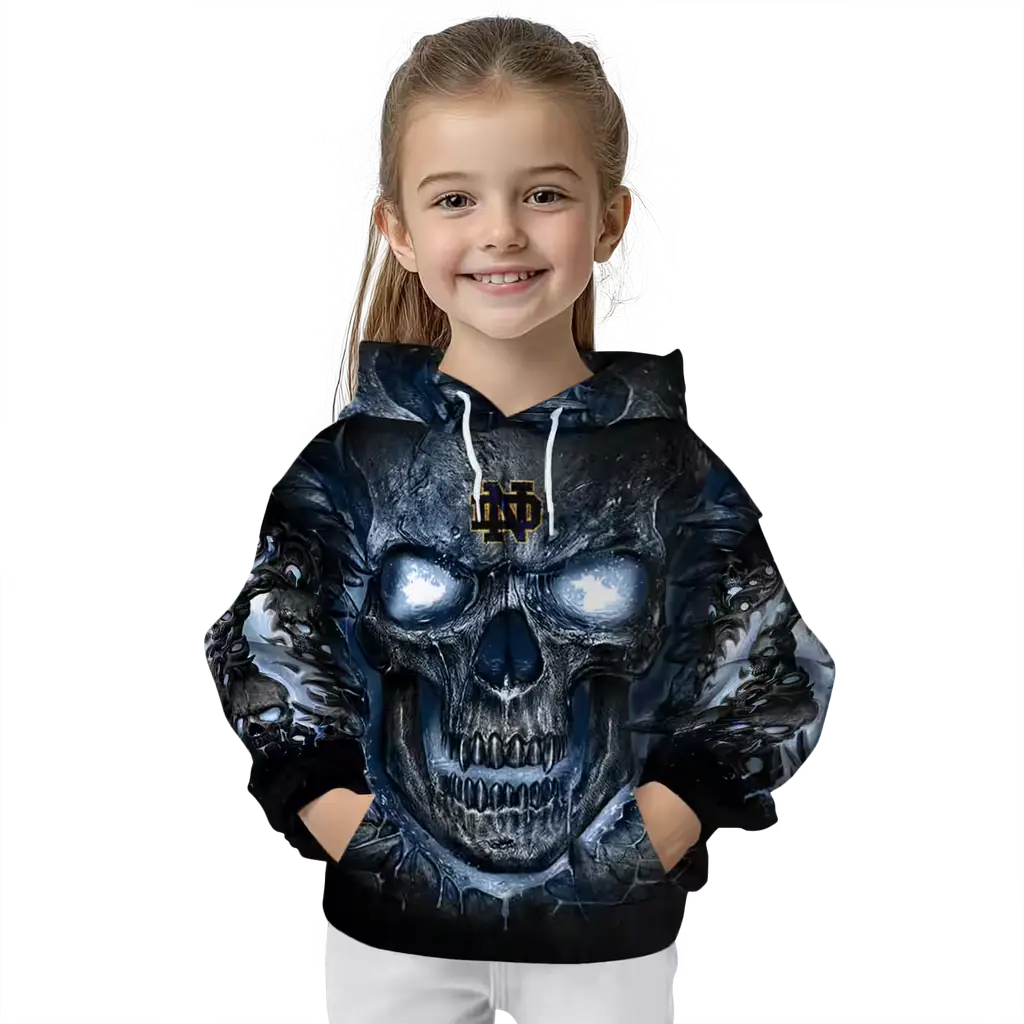 notre dame fighting irish demonic skull navy black hoodie top rated notre dame fighting irish demonic skull navy black hoodie top rated