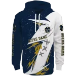 notre dame fighting irish dynamic slash navy white hoodie best selling