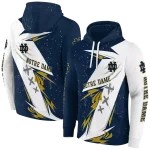 notre dame fighting irish dynamic slash navy white hoodie best selling