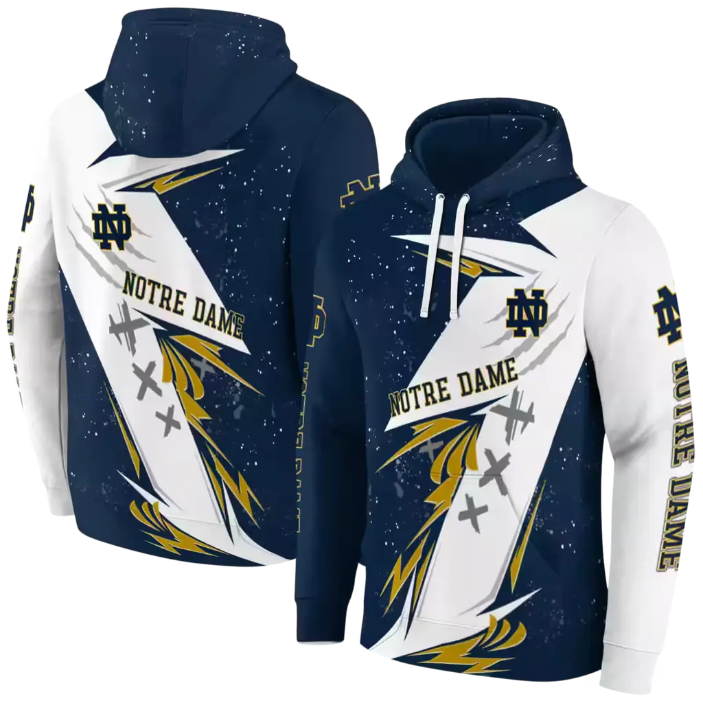 notre dame fighting irish dynamic slash navy white hoodie fashion forward notre dame fighting irish dynamic slash navy white hoodie fashion forward