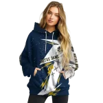 notre dame fighting irish dynamic slash navy white hoodie best selling