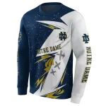 notre dame fighting irish dynamic slash navy white hoodie best selling