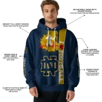 notre dame fighting irish football heartbeat navy hoodie best selling