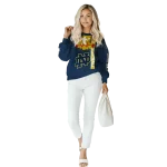 notre dame fighting irish football heartbeat navy hoodie best selling