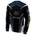 notre dame fighting irish futuristic pattern navy black hoodie best selling
