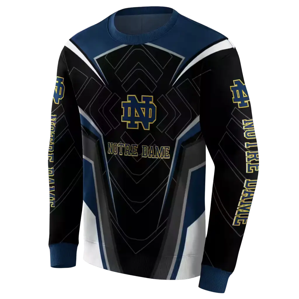 notre dame fighting irish futuristic pattern navy black hoodie new arrival notre dame fighting irish futuristic pattern navy black hoodie new arrival