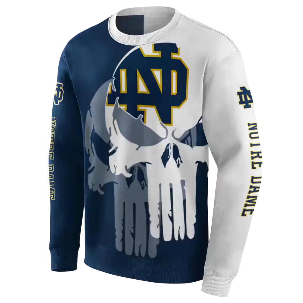 notre dame fighting irish graphic punisher navy white hoodie new arrival notre dame fighting irish graphic punisher navy white hoodie new arrival