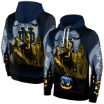 notre dame fighting irish halloween vibes navy black hoodie best selling