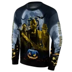 notre dame fighting irish halloween vibes navy black hoodie best selling