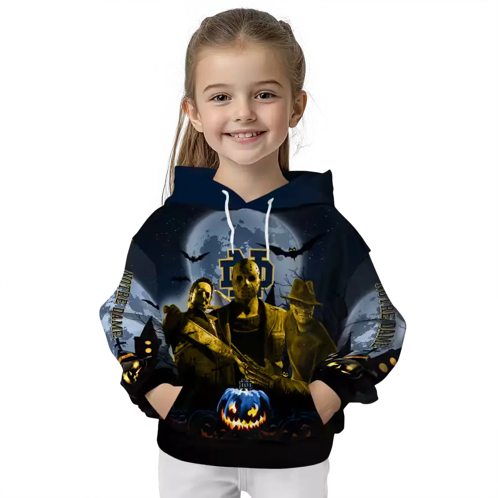 notre dame fighting irish halloween vibes navy black hoodie top rated notre dame fighting irish halloween vibes navy black hoodie top rated