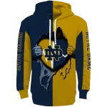 notre dame fighting irish heartbeat graphic navy hoodie best selling