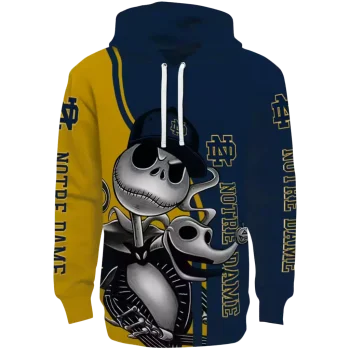 notre dame fighting irish jack skellington navy hoodie best selling