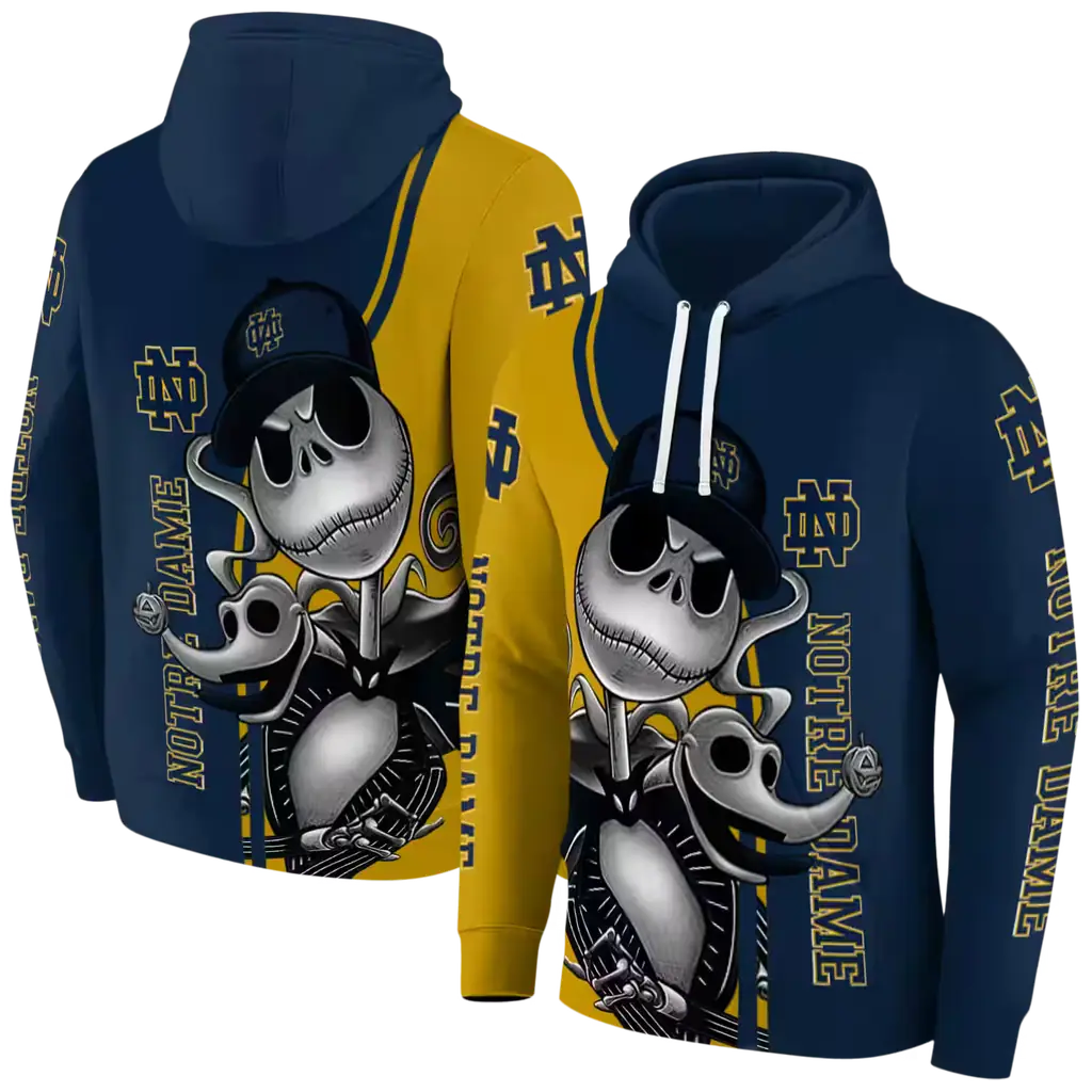 notre dame fighting irish jack skellington navy hoodie fashion forward notre dame fighting irish jack skellington navy hoodie fashion forward