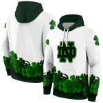 notre dame fighting irish lucky motif white green hoodie best selling