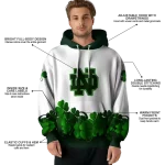 notre dame fighting irish lucky motif white green hoodie best selling
