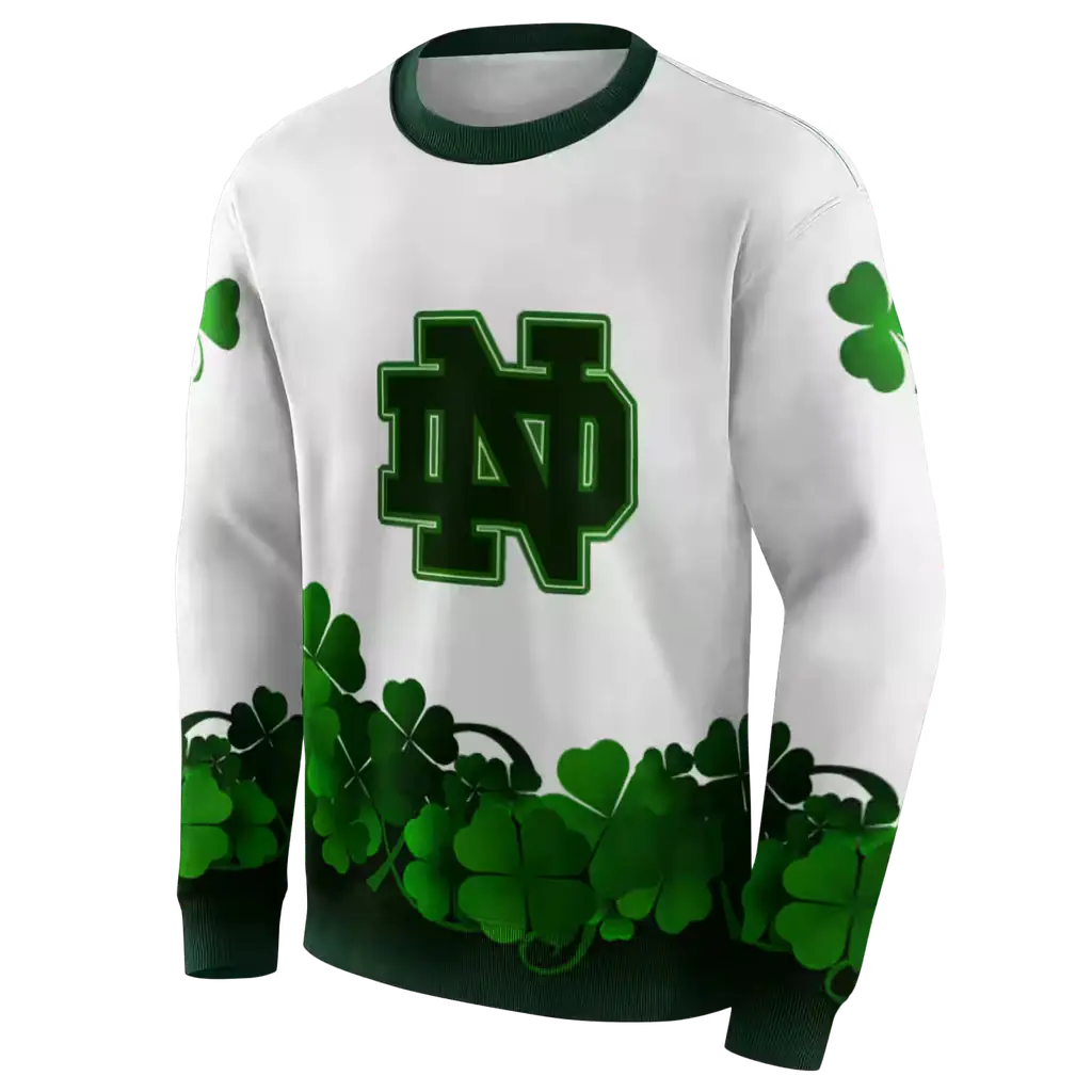 notre dame fighting irish lucky motif white green hoodie new arrival notre dame fighting irish lucky motif white green hoodie new arrival