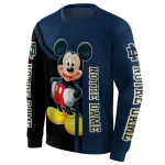 notre dame fighting irish mickey mouse navy black hoodie best selling