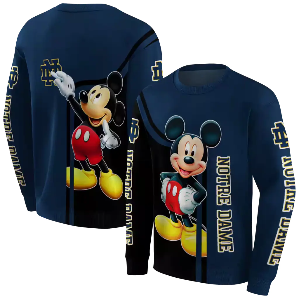 notre dame fighting irish mickey mouse navy black hoodie premium grade notre dame fighting irish mickey mouse navy black hoodie premium grade