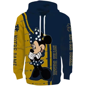 notre dame fighting irish minnie mouse navy hoodie best selling