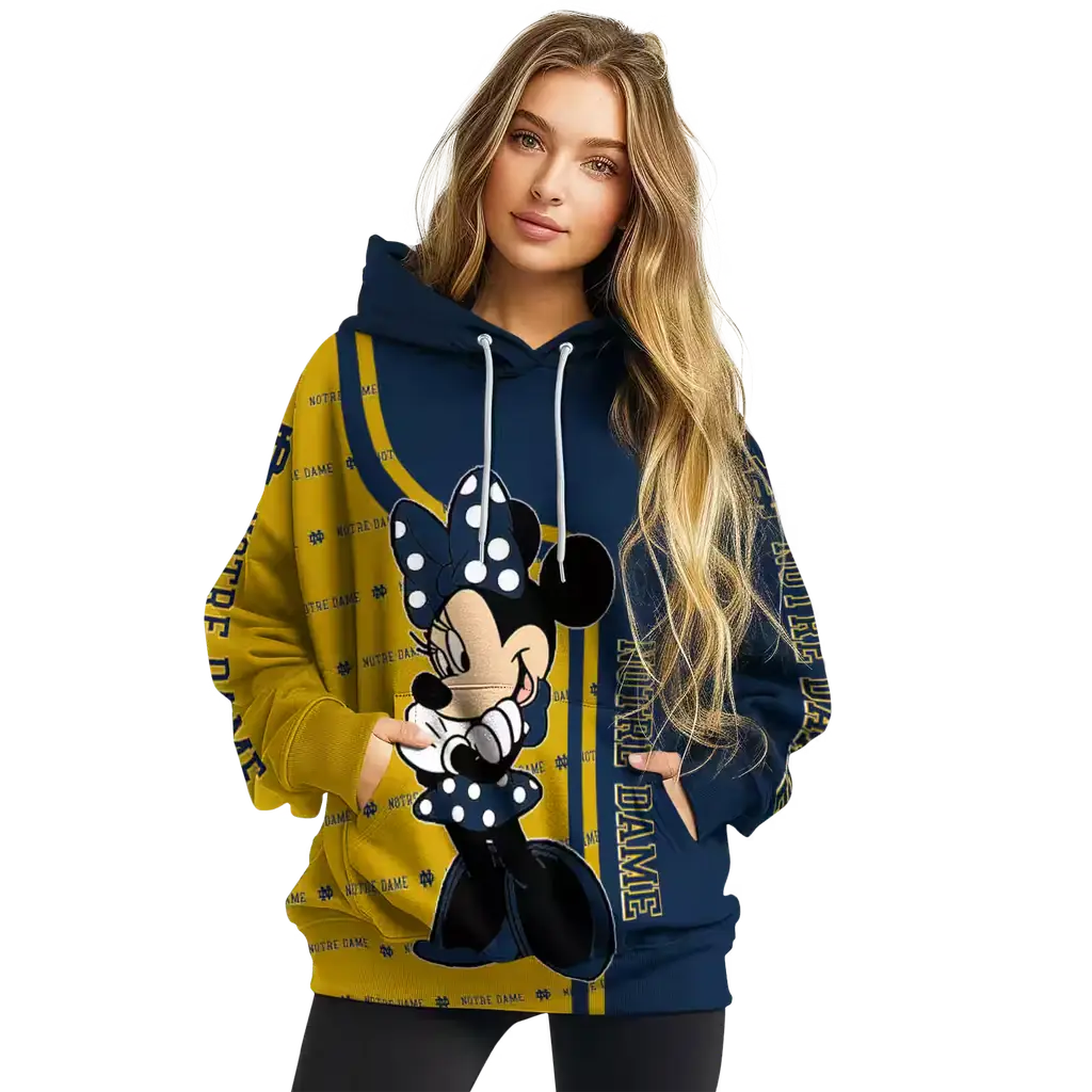 notre dame fighting irish minnie mouse navy hoodie high quality notre dame fighting irish minnie mouse navy hoodie high quality