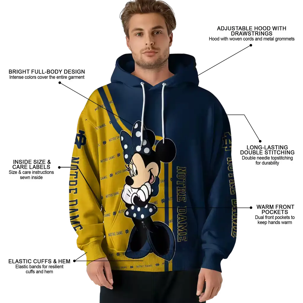 notre dame fighting irish minnie mouse navy hoodie latest model notre dame fighting irish minnie mouse navy hoodie latest model