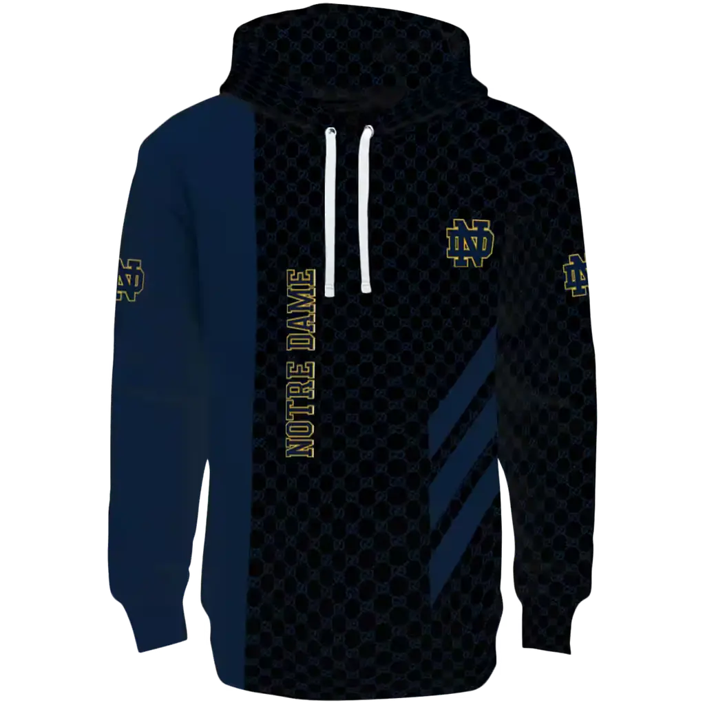 notre dame fighting irish monogram pattern navy hoodie best selling notre dame fighting irish monogram pattern navy hoodie best selling