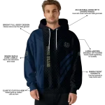 notre dame fighting irish monogram pattern navy hoodie best selling