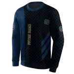 notre dame fighting irish monogram pattern navy hoodie best selling
