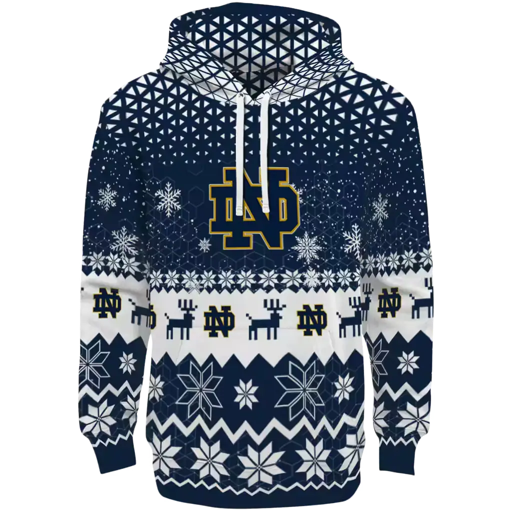 notre dame fighting irish reindeer motif navy hoodie best selling notre dame fighting irish reindeer motif navy hoodie best selling