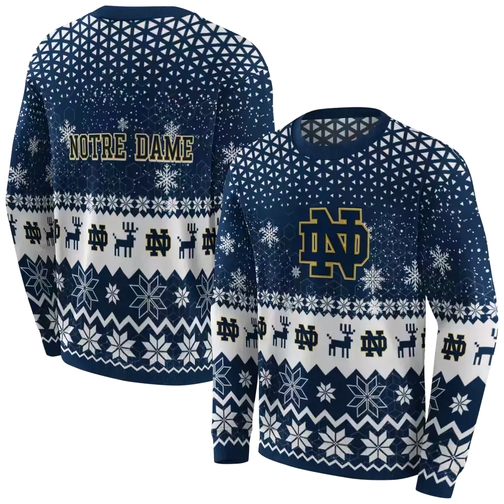 notre dame fighting irish reindeer motif navy hoodie premium grade notre dame fighting irish reindeer motif navy hoodie premium grade