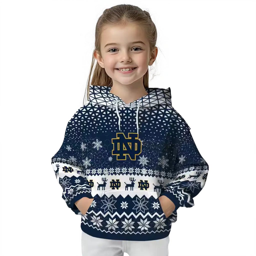 notre dame fighting irish reindeer motif navy hoodie top rated notre dame fighting irish reindeer motif navy hoodie top rated