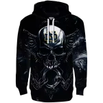 notre dame fighting irish skull artwork navy black hoodie best selling