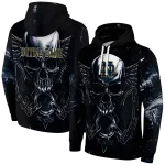 notre dame fighting irish skull artwork navy black hoodie best selling