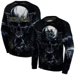 notre dame fighting irish skull artwork navy black hoodie best selling