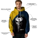 notre dame fighting irish skull punisher gold black hoodie best selling