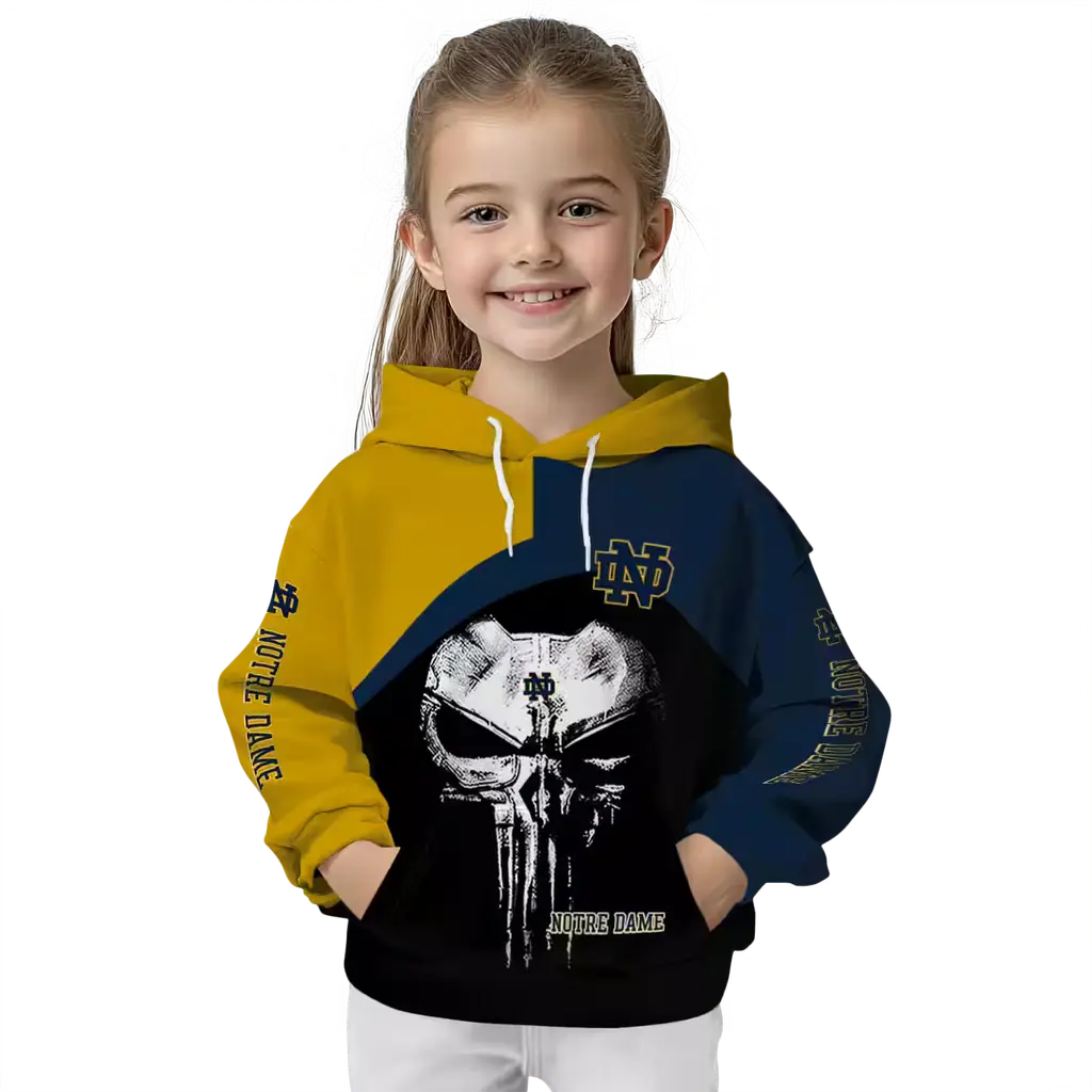 notre dame fighting irish skull punisher gold black hoodie top rated notre dame fighting irish skull punisher gold black hoodie top rated