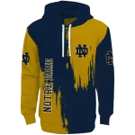 notre dame fighting irish splatter effect navy hoodie best selling