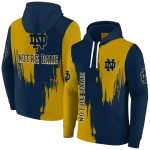 notre dame fighting irish splatter effect navy hoodie best selling