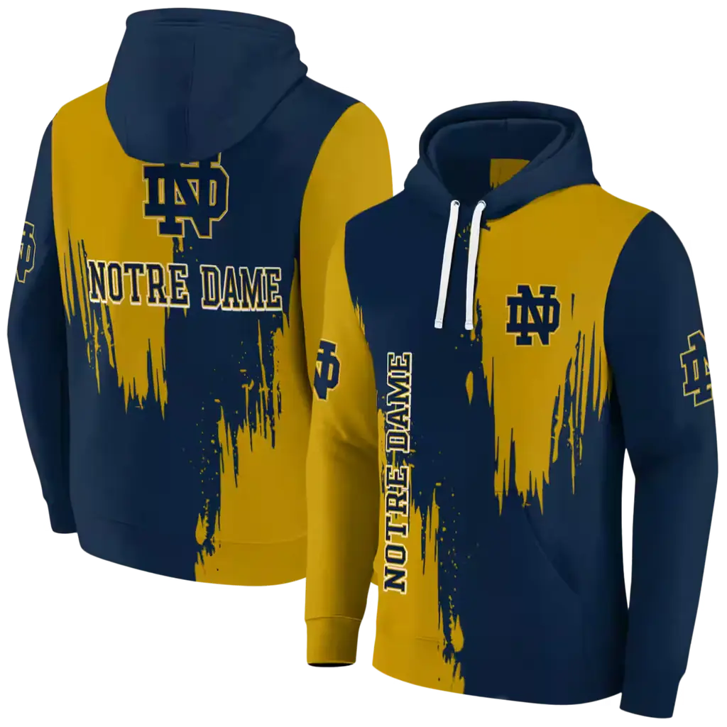 notre dame fighting irish splatter effect navy hoodie fashion forward notre dame fighting irish splatter effect navy hoodie fashion forward