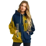notre dame fighting irish splatter effect navy hoodie best selling