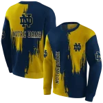 notre dame fighting irish splatter effect navy hoodie best selling