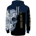 notre dame fighting irish sugar skull navy black hoodie best selling