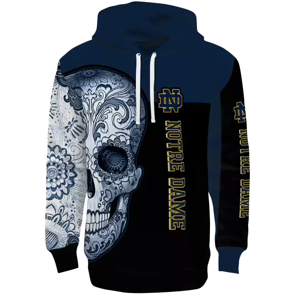 notre dame fighting irish sugar skull navy black hoodie best selling notre dame fighting irish sugar skull navy black hoodie best selling