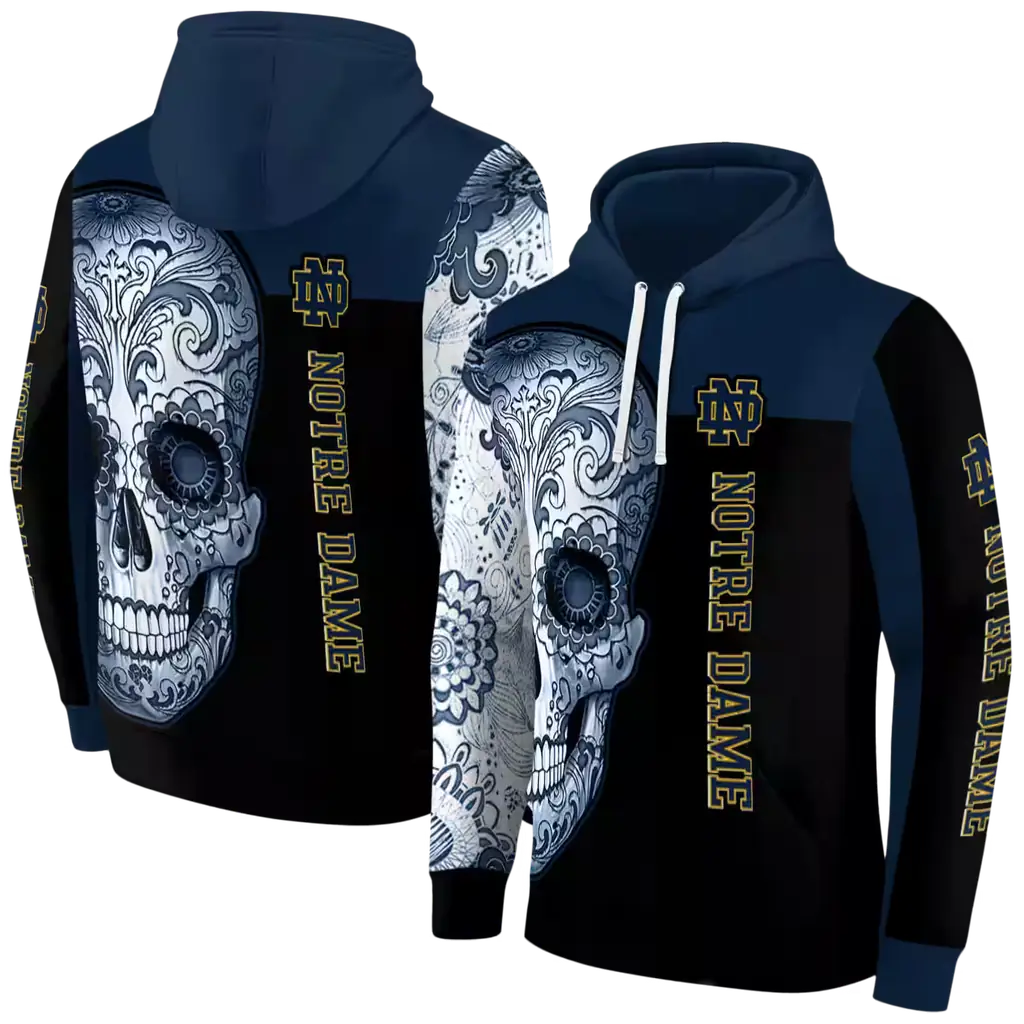 notre dame fighting irish sugar skull navy black hoodie fashion forward notre dame fighting irish sugar skull navy black hoodie fashion forward
