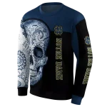 notre dame fighting irish sugar skull navy black hoodie best selling