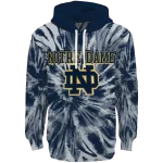 notre dame fighting irish tie dye pattern navy hoodie best selling