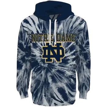 notre dame fighting irish tie dye pattern navy hoodie best selling
