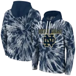 notre dame fighting irish tie dye pattern navy hoodie best selling