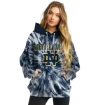 notre dame fighting irish tie dye pattern navy hoodie best selling